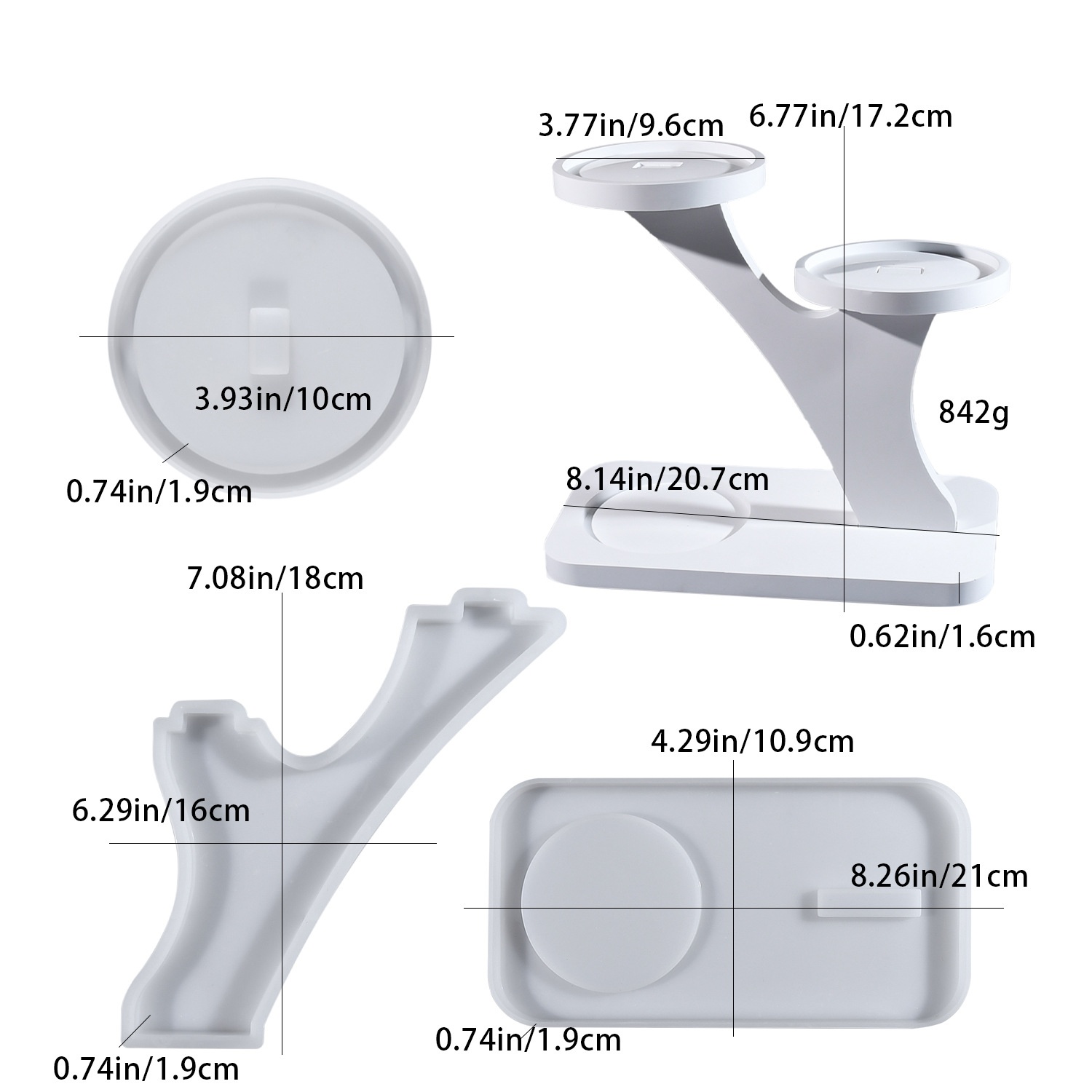 Candle Holder Supplies - Cetakan resin epoksi DIY untuk tempat