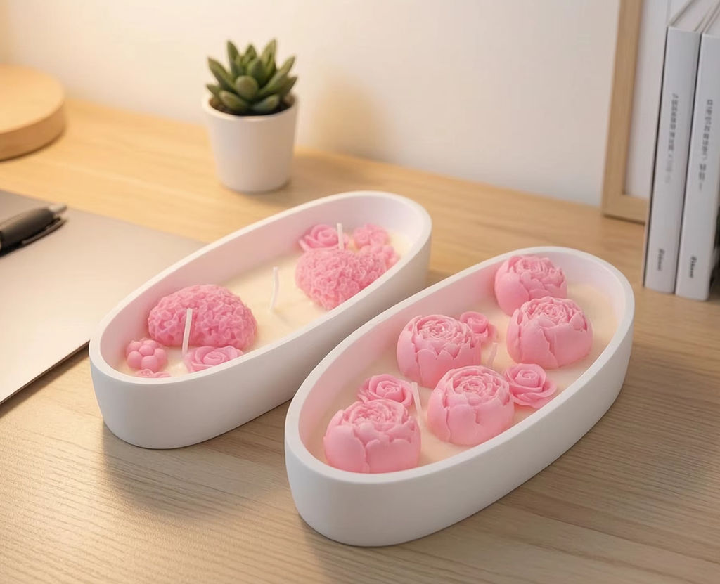 Candle Souvenir - Lilin Aromaterapi Beraroma Mawar dengan Wadah