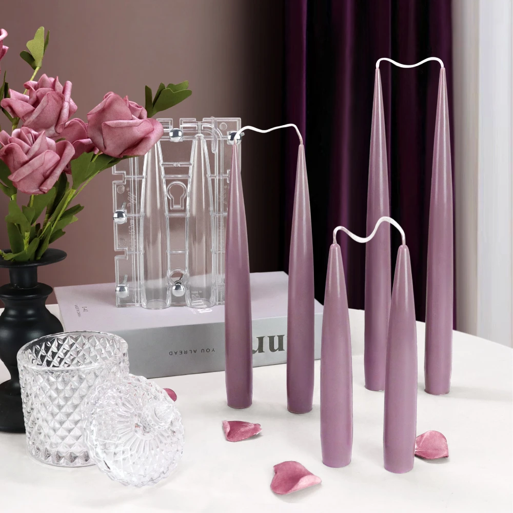 Candle Holder Supplies - Cetakan akrilik lilin kolom runcing ganda