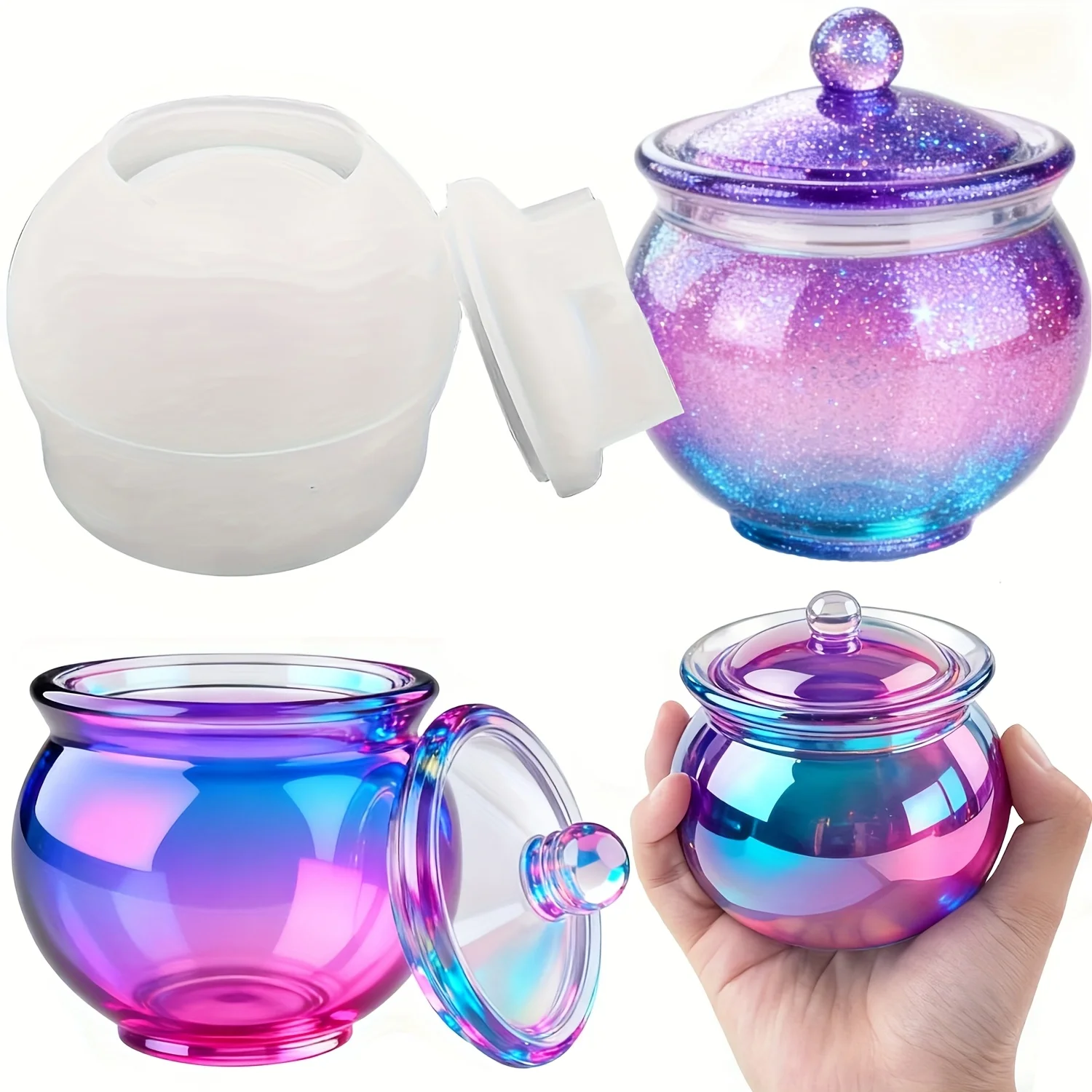 Candle Souvenir - 1 set cetakan resin bulat dengan