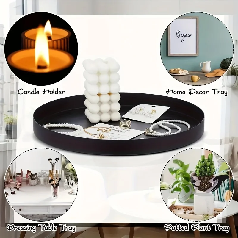 1 Buah Baki ABS Melingkar Hita - Candle Holder Supplies ulasan dan harga