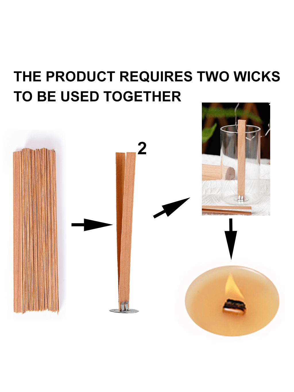40 buah sumbu lilin kayu ceri  - Candle Holder Supplies ulasan dan harga