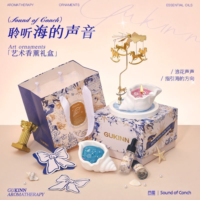 Kotak hadiah aromaterapi Conch - Candle Souvenir ulasan dan harga