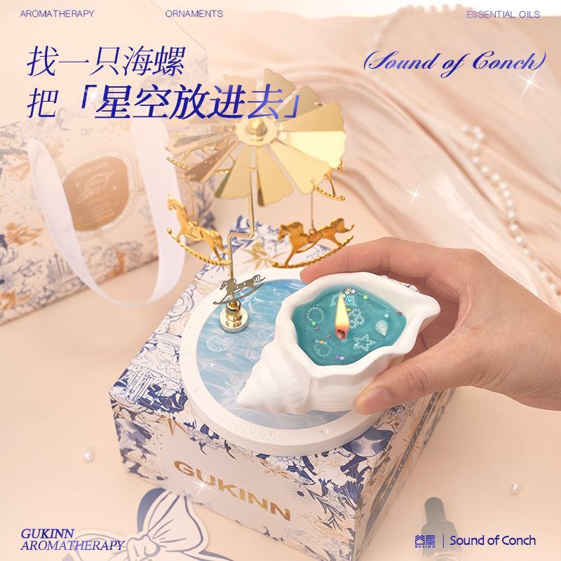 Kotak hadiah aromaterapi Conch - Candle Souvenir ulasan dan harga
