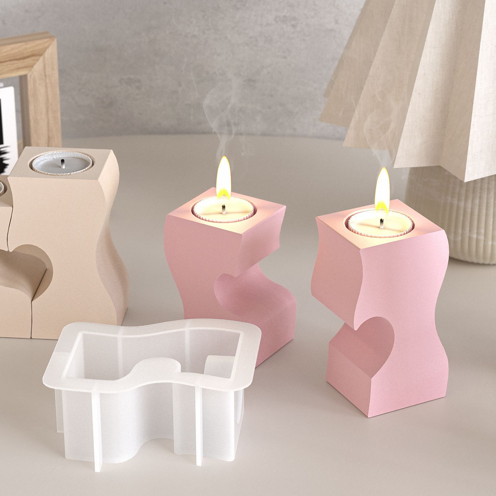 S Cetakan Silikon Lilin Hati D - Candle Holder Supplies ulasan dan harga