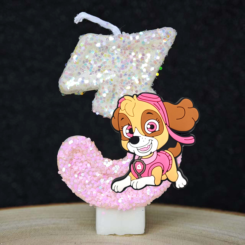 Paw Patrol Anime Nomor 0-9 Lil - Candle Souvenir ulasan dan harga