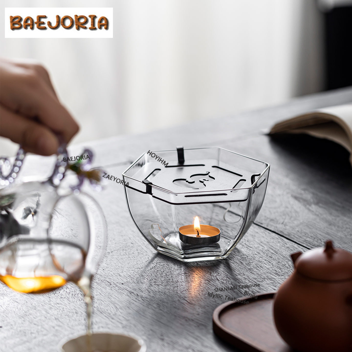 Pemanas Teh Kaca Bentuk Labu H - Candle Holder Supplies ulasan dan harga