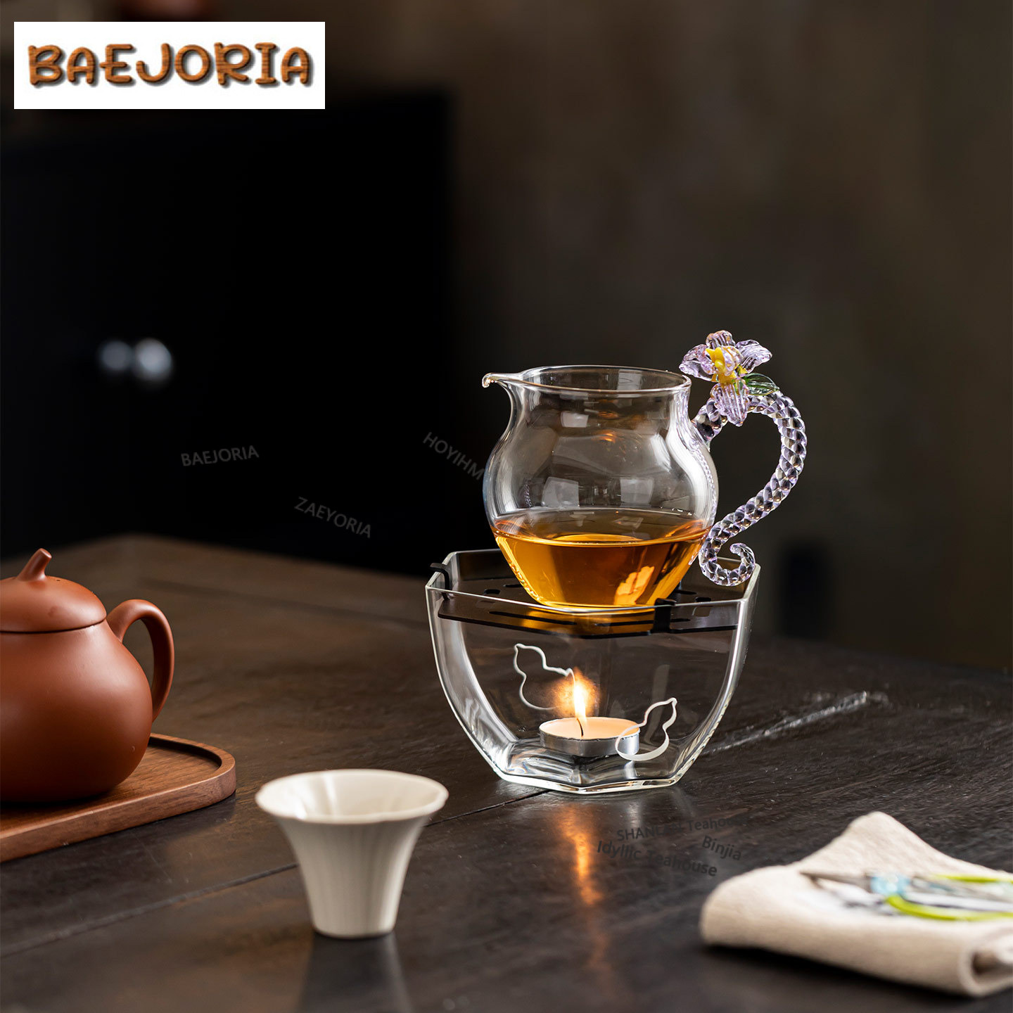Pemanas Teh Kaca Bentuk Labu H - Candle Holder Supplies ulasan dan harga